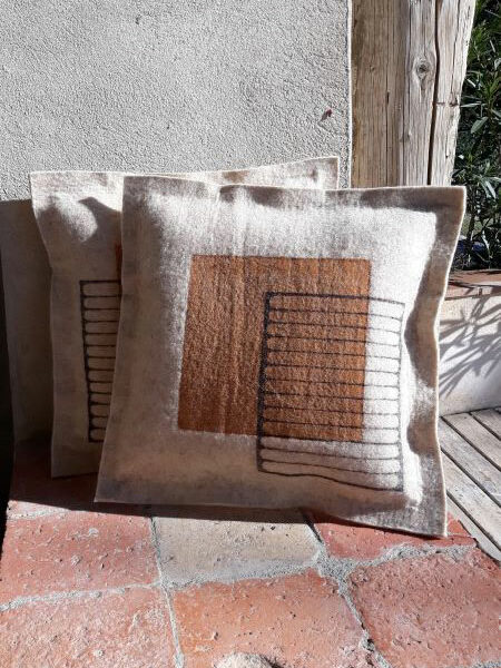 coussin feutré
